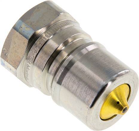 [F22X4] Acero DN 20 Acoplamiento hidráulico Enchufe G 3/4 pulgadas rosca hembra Eliminador de presión ISO 7241-1 B D 31,4mm