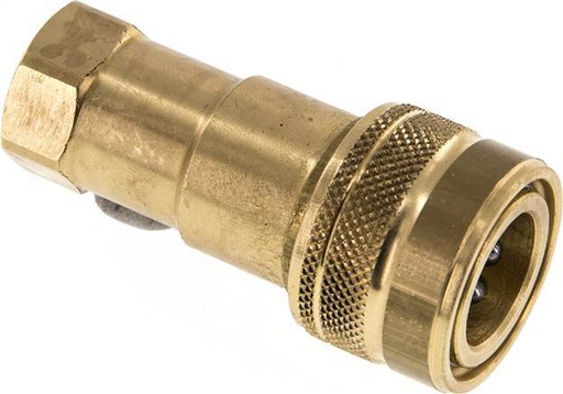 [F22XU] Brass DN 6.3 Hydraulic Coupling Socket G 1/4 inch Female Threads ISO 7241-1 B D 14.2mm