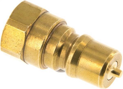 [F22Y5] Brass DN 6.3 Hydraulic Coupling Plug G 1/4 inch Female Threads ISO 7241-1 B D 14.2mm