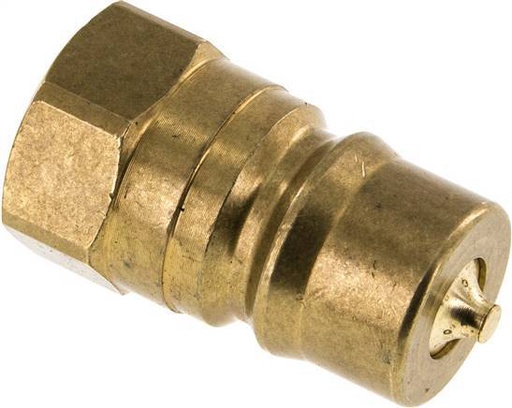 [F22Y7] Laiton DN 12.5 Coupleur hydraulique Bouchon G 1/2 pouce filetage femelle ISO 7241-1 B D 23.5mm