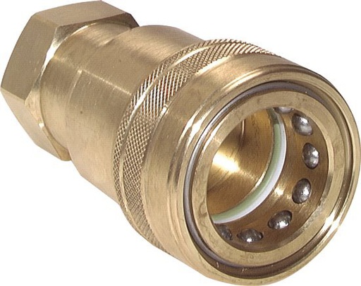 [F22YH] Laiton DN 20 Coupleur hydraulique femelle 3/4 pouce NPT Filetages ISO 7241-1 B D 31.4mm