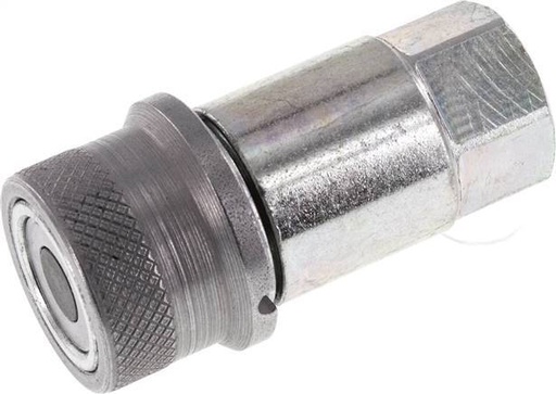 [F22ZE] Steel DN 4 Flat Face Hydraulic Socket G 1/8 inch Female Threads D 13.5mm