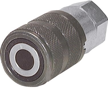 [F22ZQ] Steel DN 40 Flat Face Hydraulic Socket G 2 inch Female Threads ISO 16028 D 72.9mm