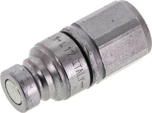 [F22ZS] Acero DN 6.3 Enchufe hidráulico de cara plana G 1/4 pulgadas rosca hembra ISO 16028 D 16.2mm