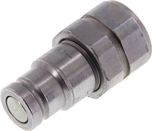 [F22ZU] Stahl DN 10 Flachstecker für Hydraulik G 1/2 Zoll Innengewinde ISO 16028 D 19,7mm