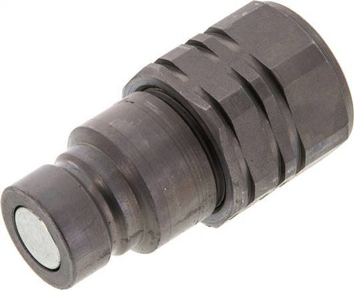 [F22ZV] Steel DN 12.5 Flat Face Hydraulic Plug G 1/2 inch Female Threads ISO 16028 D 24.5mm