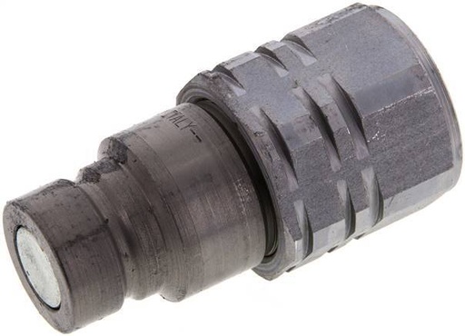 [F22ZW] Steel DN 12.5 Flat Face Hydraulic Plug G 3/4 inch Female Threads ISO 16028 D 24.5mm
