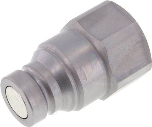 [F22ZZ] Steel DN 25 Flat Face Hydraulic Plug G 1 1/4 inch Female Threads ISO 16028 D 36mm