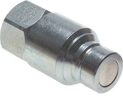 [F232A] Steel DN 6.3 Flat Face Hydraulic Plug G 1/4 inch Female Threads ISO 16028 CEJN D 16.2mm