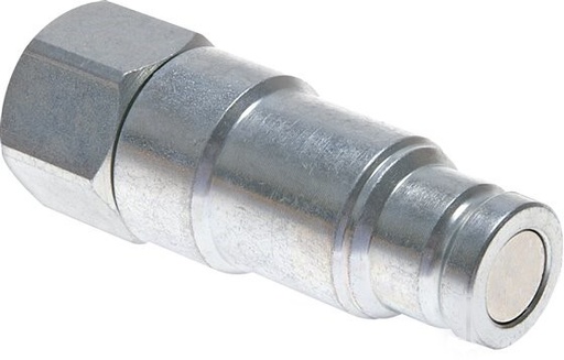 [F232H] Steel DN 6.3 Flat Face Hydraulic Plug G 1/4 inch Female Threads ISO 16028 CEJN Pressure Eliminator D 16.2mm
