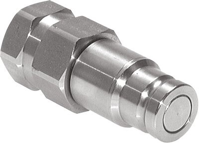 [F233A] Stainless Steel DN 6 Flat Face Hydraulic Plug G 1/4 inch Female Threads ISO 16028 CEJN D 16.2mm