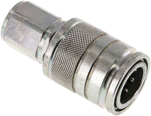 [F2349] Steel DN 10 Hydraulic Coupling Socket M18x1.5 Female Threads ISO 7241-1 A D 17.3mm