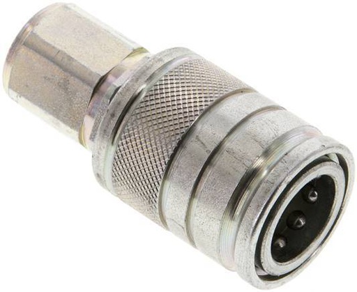 [F234B] Acier DN 10 Coupleur hydraulique Embout G 3/8 pouce filetage femelle ISO 7241-1 A D 17.3mm