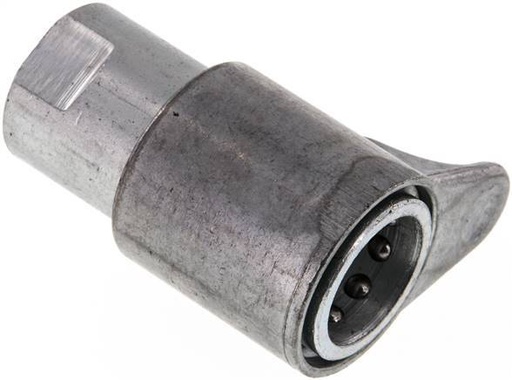 [F234E] Steel DN 12.5 Hydraulic Coupling Socket M22x1.5 Female Threads ISO 7241-1 A UNIMOG D 20.5mm