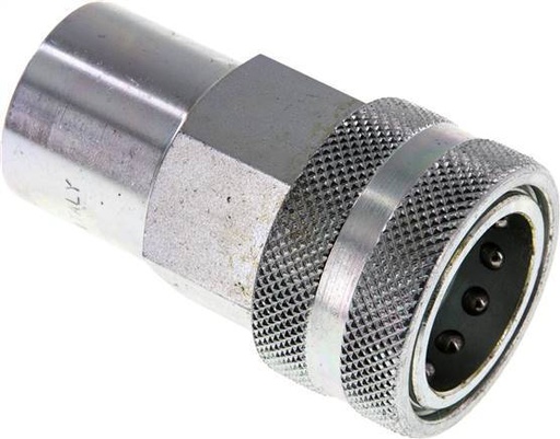 [F234G] Steel DN 20 Hydraulic Coupling Socket G 3/4 inch Female Threads ISO 7241-1 A D 29.1mm