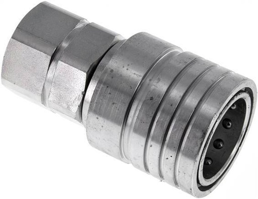 [F234J] Steel DN 25 Hydraulic Coupling Socket G 1 inch Female Threads ISO 7241-1 A D 34.3mm