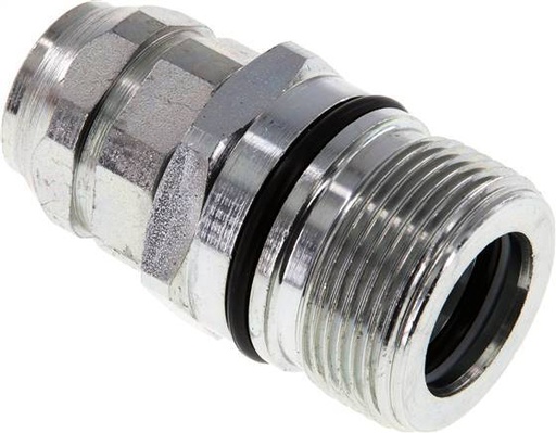 [F237Z] Steel DN 12.5 Hydraulic Coupling Socket G 3/8 inch Female Threads ISO 14541 D M36 x 2