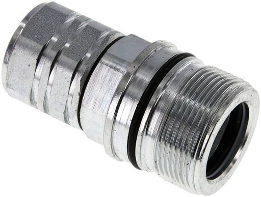 [F2384] Steel DN 20 Hydraulic Coupling Socket M22x1.5 Female Threads ISO 14541 D M42 x 2