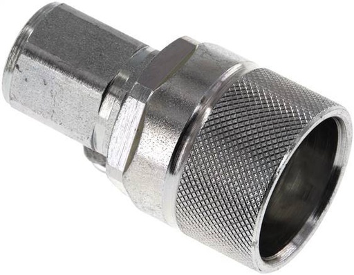 [F238C] Steel DN 10 Hydraulic Coupling Plug G 3/8 inch Female Threads ISO 14541 D M28 x 2