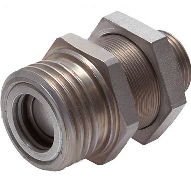 [F23DJ] Steel Hydraulic Coupling Socket 14 mm S Cutting Ring ISO 14540/8434-1 D M32 x 3