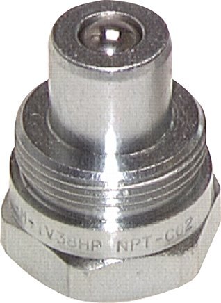 [F24SH] Steel Hydraulic Coupling Plug 3/8 inch Female NPT Threads