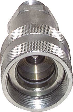 [F24SK] Steel Hydraulic Coupling Socket 3/8 inch Male NPT Threads Dust Cap