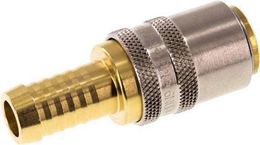 [F2236] Brass DN 9 Mold Coupling Socket 13 mm Hose Pillar