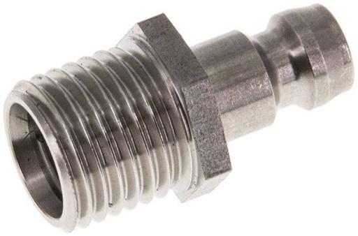 [F226T] Bouchon de raccord de moule DN 6 en acier inoxydable, filetage mâle M14x1.5, double obturation