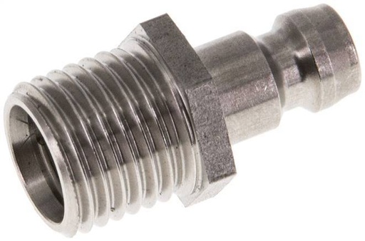[F226T] Stainless Steel DN 6 Mold Coupling Plug M14x1.5 Male Threads Double Shut-Off