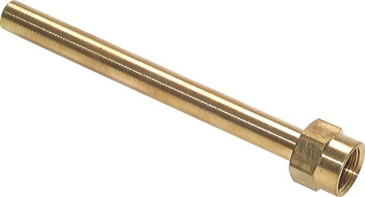 [F227K] Tuyau en laiton à filetage femelle M14x1.5 de 120 mm de long