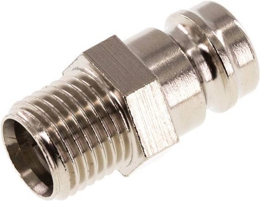 [F2293] Brass DN 9 Mold Coupling Plug G 1/4 inch Male Threads Double Shut-Off