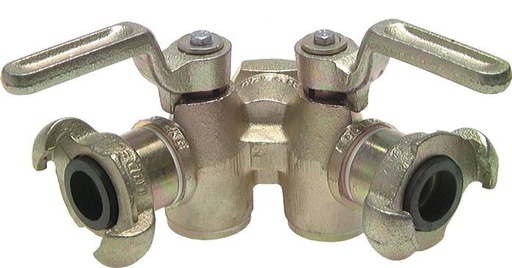 [F23FJ] G 3/4'' Double Throttle Valve Claw Coupling DIN 3487 Cast Iron