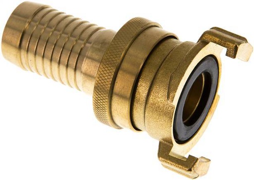 [F23K7] 25 mm (1'') Hose Barb Safety GEKA Garden Hose Brass Coupling