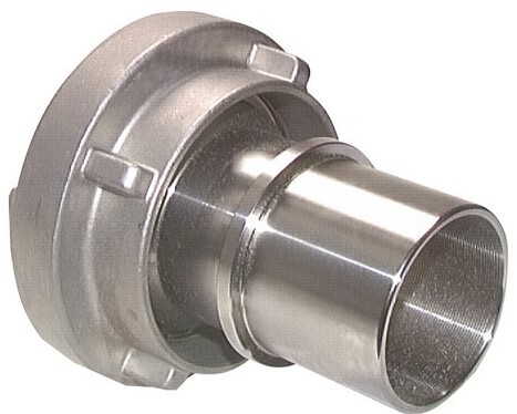 [F24BA] Acoplamiento Storz de aluminio forjado 110-A (133 mm) Pilar de manguera de 100 mm giratorio con bloqueo para conexión de abrazadera de seguridad