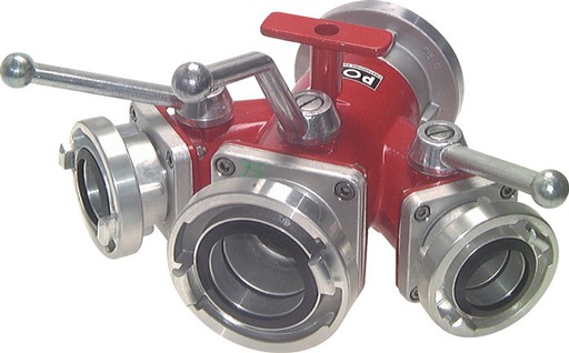 [F24N7] 110-A and 75-B 3xStorz Distributor with Ball Shutoff Valves