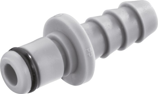 [F22DW] PP DN 3.2 Linktech Coupling Plug 6.4 mm Hose Pillar Double Shut-Off Grey 20 Series