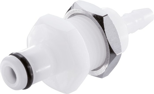 [F22EB] POM DN 3.2 Linktech Kupplungsstopfen 1.6 mm Schlauchsäule Bulkhead Double Shut-Off 20 Serie