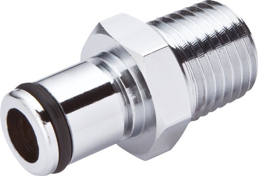[F22HM] Brass DN 6.4 Linktech Coupling Plug R 1/4 inch Male Threads Double Shut-Off 40 Series