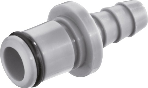 [F22HX] PP DN 6.4 Linktech Koppeling Insteeknippel 6.4 mm Slangpilaar Grijze 40 Series