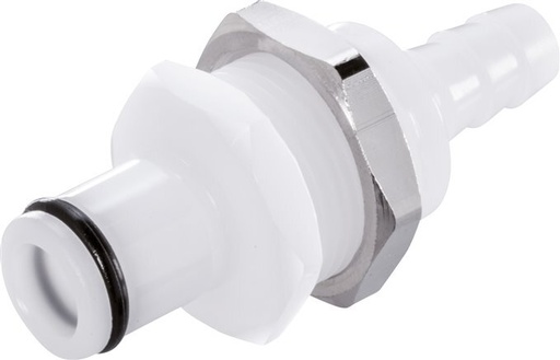 [F22JC] POM DN 6.4 Linktech Koppeling Insteeknippel 6.4 mm Slangpilaar Schotkoppeling 40 Series