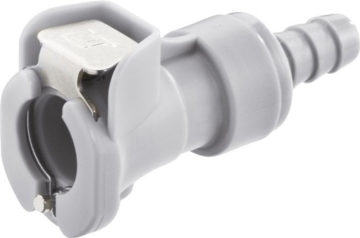 [F22G4] PP DN 6.4 Linktech Enchufe de anclaje de 6,4 mm Pilar de manguera Gris Serie 40