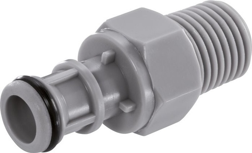 [F22MG] PP DN 6.4 Linktech-Kupplungsstecker 3/8 Zoll NPT-Außengewinde Serie 50