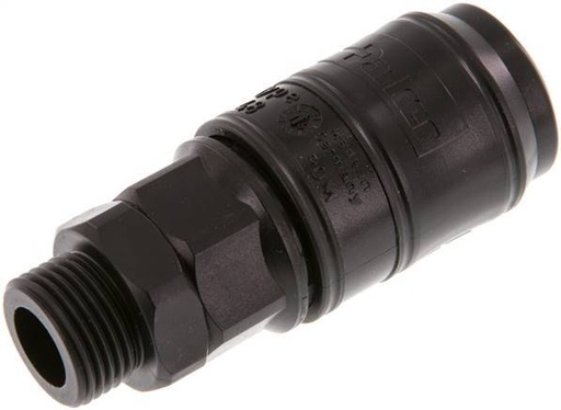 [F22TR] POM DN 7.2 Coupling Socket G 3/8 inch Male Threads