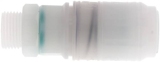 [F22TX] PVDF DN 7.2 Coupling Socket G 3/8 inch Male Threads