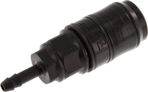 [F22U4] POM DN 7.2 Coupling Socket 6 mm Hose Pillar