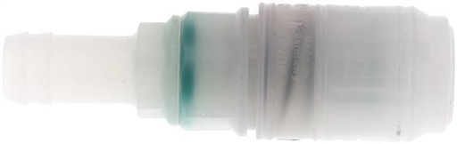 [F22U9] PVDF DN 7.2 Enchufe para manguera de 13 mm