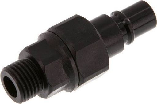 [F22UP] POM DN 7.2 Coupling Plug G 1/4 inch Male Threads Double Shut-Off