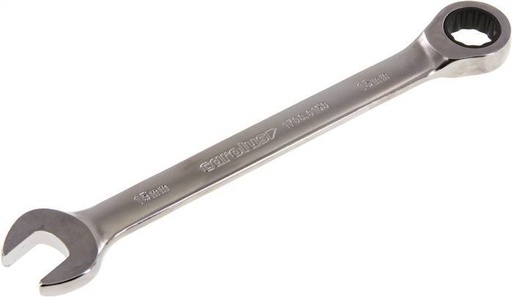 [T224C] 15mm Gedore Red Open End Wrench With Ratchet End