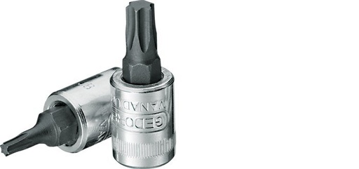 [T22CY] inserto de vaso de 1/4" Gedore para tornillos Torx internos TX30