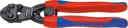 [T22FQ] Knipex Pince coupe-boulons 160 mm Poignées plastifiées avec évidement